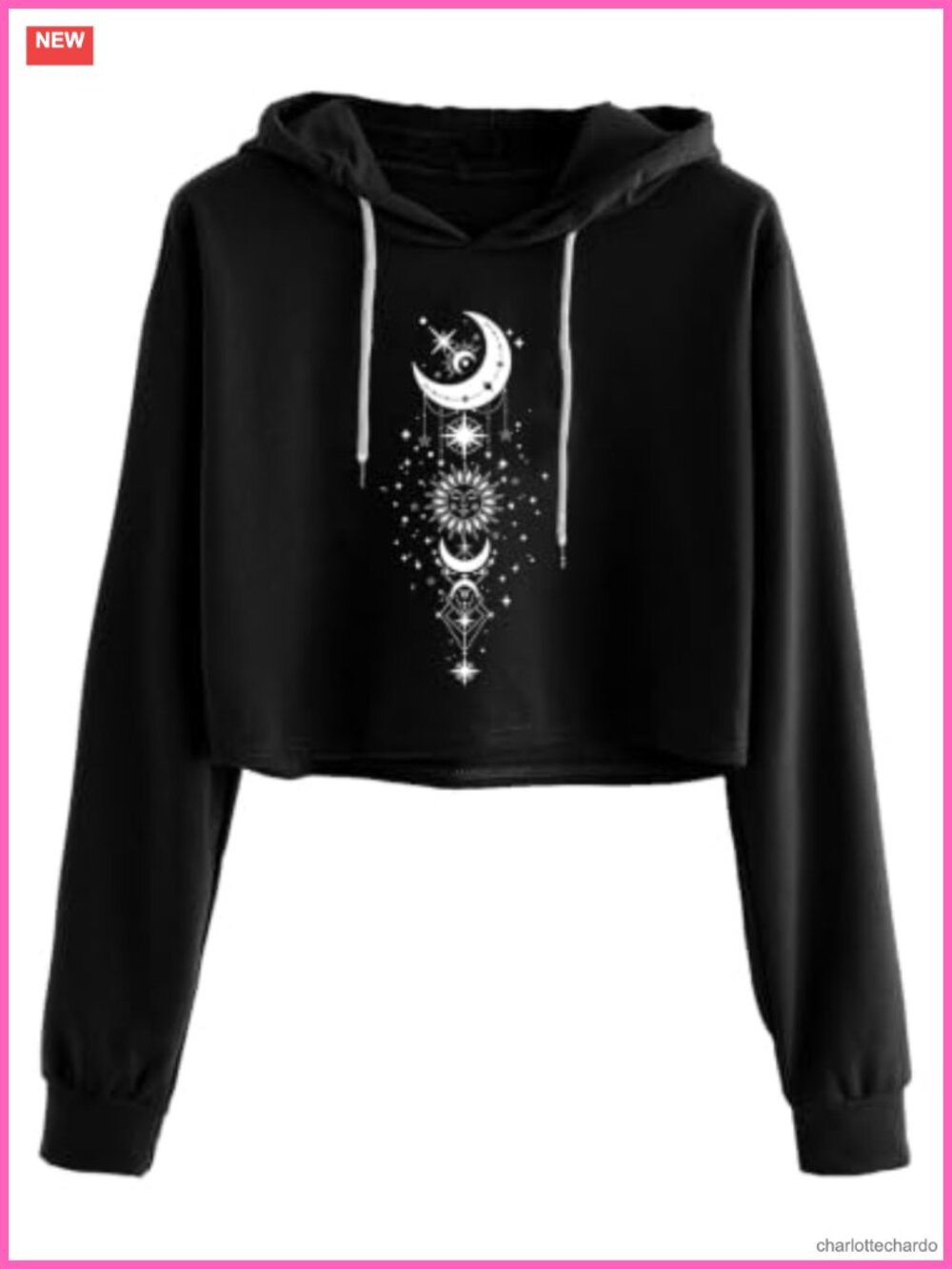 Cropped Hoodie Graphic Long Sleeve Pullover Sweatshirt for Women